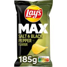 Lay\'s MAX ribbel chips zout en zwarte peper