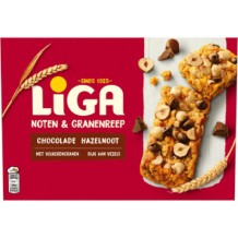 Liga Noten & Granenreep Chocolade Hazelnoot (4 stuks)