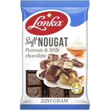Lonka nogat met pinda's en melkchocolade