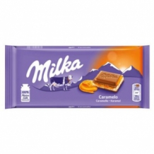 Milka alpenmelk chocoladereep caramel