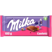 Milka alpenmelk chocoladereep confetti