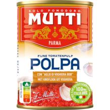 Mutti Fijne Tomatenpulp met Knoflook (425 gr.)