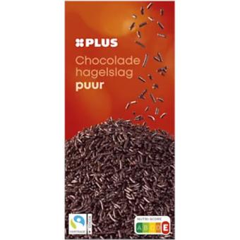 Plus Chocolade Hagelslag Puur Fair Trade Groot (600 gr.)
