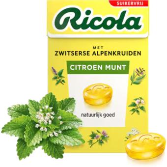 Ricola Citroen Munt Suikervrij (50 gr.)