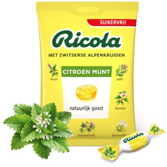 Ricola Citroen Munt Suikervrij (75 gr.)