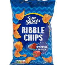 Sun Snacks Ribbel Chips Paprika (250 gr.)