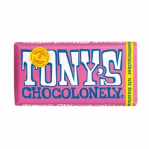 Tony\'s Chocolonely Chocolade Wit/Framboos/Knettersuiker
