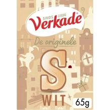 Verkade Chocoladeletter Wit "S" Klein (65 gr.)