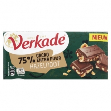 Verkade Chocolade 75% Cacao Extra Puur Hazelnoot