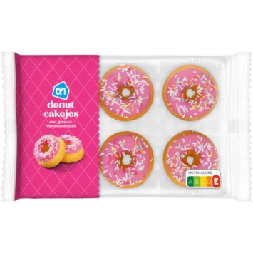 AH Donut Cakejes met Glazuur Framboossmaak