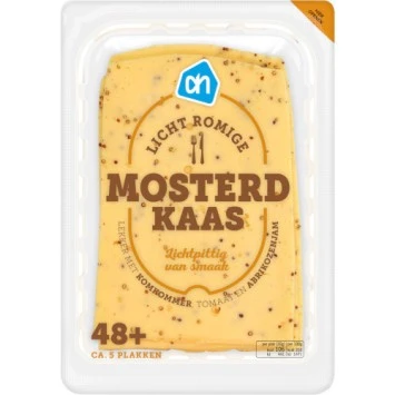 Ah 48+Goudse Mosterdkaas Plakken Romig & Licht Pittig  (150 gr.)