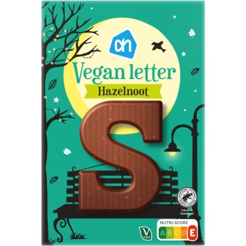 Sinterklaas vegan chocoladeletter hazelnoot