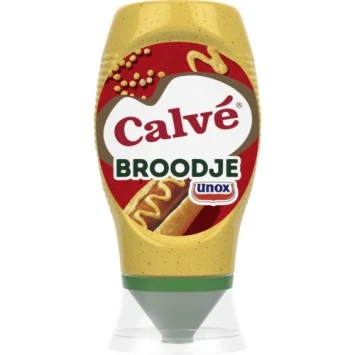 Calvé broodje Unox worst saus
