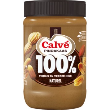 Calvé 100% Pindakaas Fijn Gemalen (600 gr.)