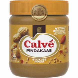 Calvé Pindakaas met stukjes noot (350 gr.)