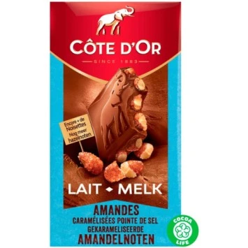 Côte d'Or Melkchocolade met Gekarameliseerde Amandelen
