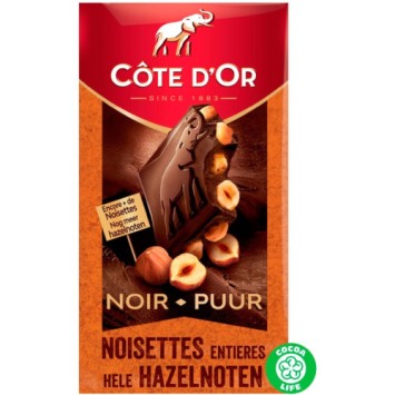 Côte d'Or Bloc Pure Chocolade Hazelnoten (180 gr.)