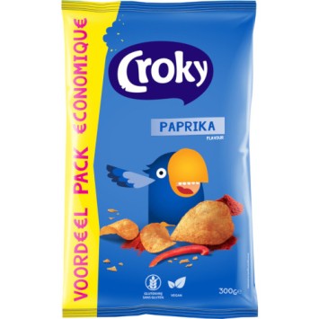 Croky Chips Paprika Voordeelzak (300 gr.)