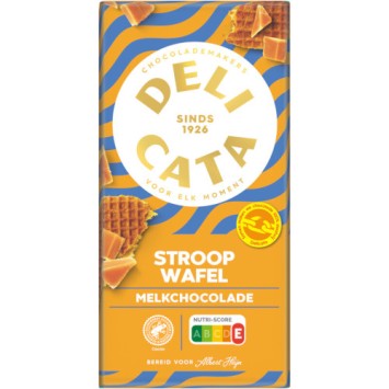 Delicata Melkchocolade Reep met Stroopwafel (150 gr.)