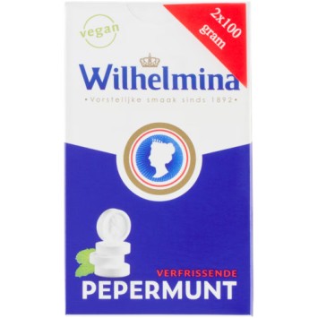 Fortuin Wilhelmina Pepermunt 2 doosjes 100 gram