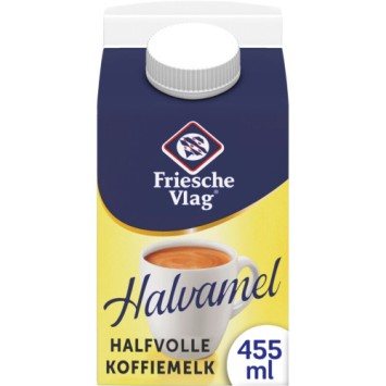 Friesche vlag halvamel koffiemelk 455 ml.