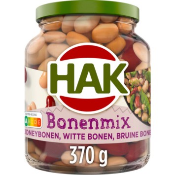 Hak Bonenmix Kidney, Bruine & Witte Bonen (370 gr.