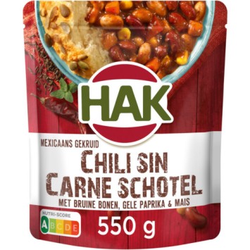 Hak Mexicaans Gekruide Chili sin Carne Schotel (550 gr.)