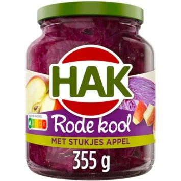Hak Rode Kool met Stukjes Appel (355 gr.)
