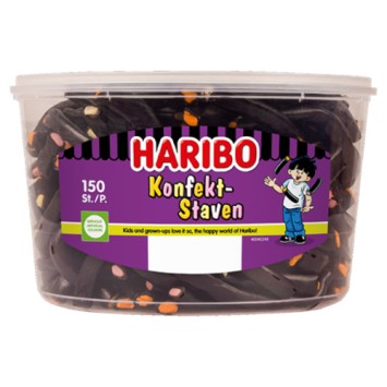 Haribo Konfektstaven Drop (150 stuks)