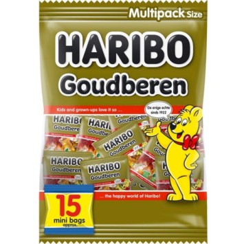 Haribo Goudberen Minizakjes (15 stuks)
