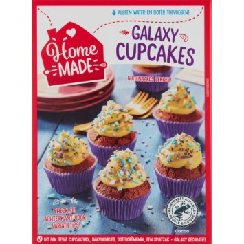 Homemade Bakmix voor Galaxy Cupcakes