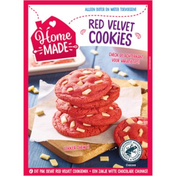 Homemade Bakmix voor Red Velvet Cookies
