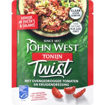 John West Tonijn Twist Ovengedroogde Tomaat  (85 gr.)