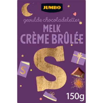 Jumbo Gevulde Chocoladeletter Melk Crème Brûlée 