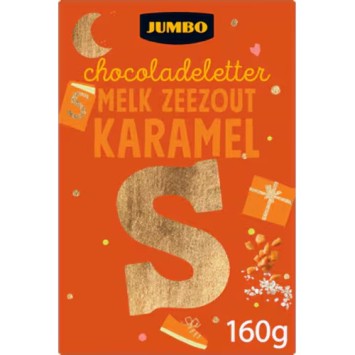 Sinterklaas chocoladeletter melk karamel zeezout