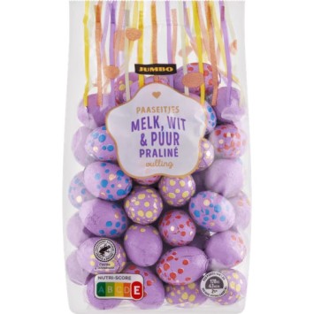 Jumbo paaseitjes melk puur wit praline 500 gram