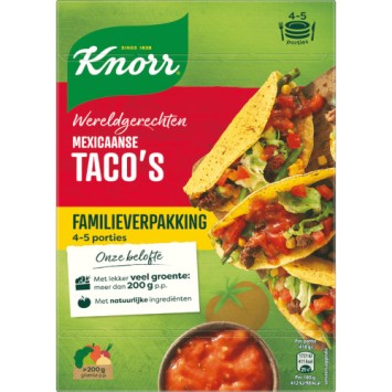 Knorr Wereldgerechten - Mexicaanse Taco's Familieverpakking