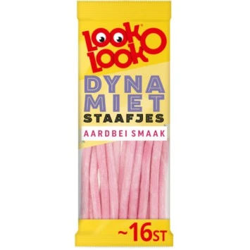 Look-O-Look Dynamietstaafjes Aardbeismaak (14 stuks)