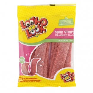 Look-O-Look Sour Stripes Strawberry Flavour (200 gr.)