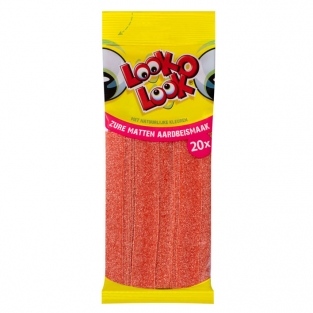Look-O-Look Sour Stripes Strawberry Flavour (20 pieces)