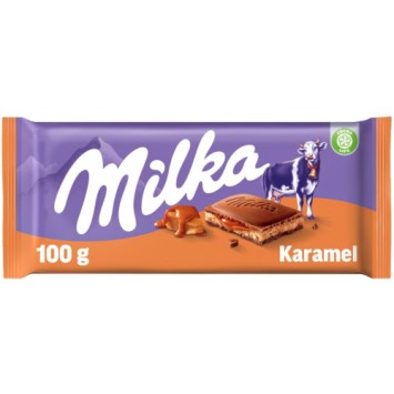 Milka alpenmelk chocoladereep caramel