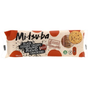 Mitsuba Black Sesame Rice Crackers 