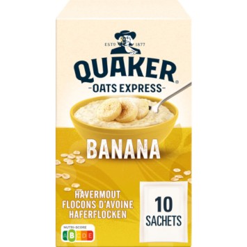 Quaker Oats Express Banaan Havermout Portiepacks (10 sachets)