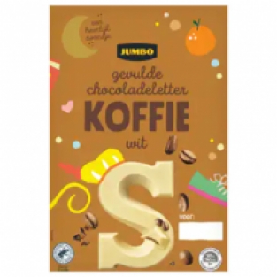 Sinterklaas chocoladeletter wit koffie