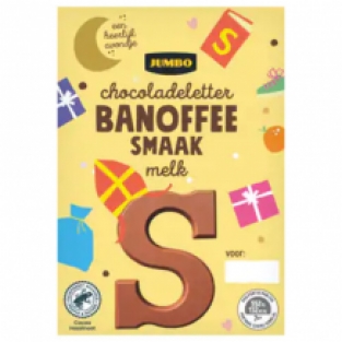 Sinterklaas chocoladeletter melk banoffee