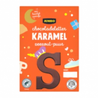 Sinterklaas chocoladeletter puur karamel zeezout