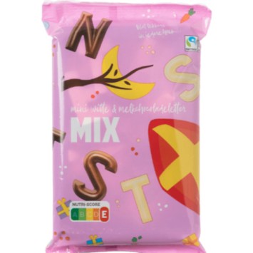 Chocolade Mini Lettertjes Melk & Wit (150 gr.)