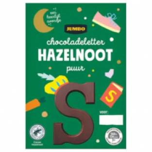 Sinterklaas chocoladeletter puur hazelnoot