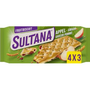 Sultana Fruitbiscuit Appel (4 x 3 stuks)
