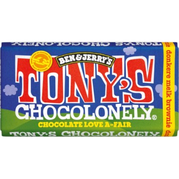 Tony's Chocolonely Chocolade Ben & Jerry's Donkere Melk Brownie (180 gr.)